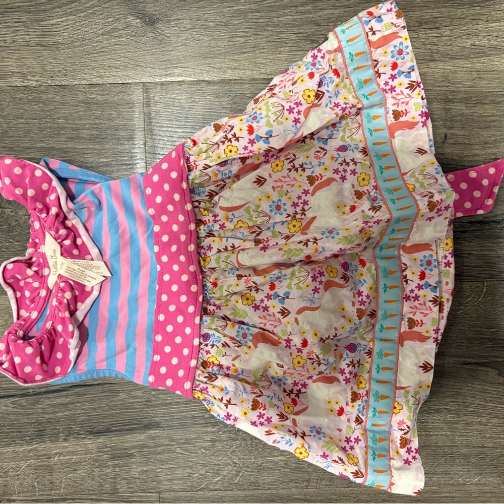 Matilda Jane Pink and Blue Striped Kids Top